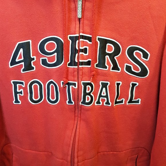 NFL Reebok Hoodie San Francisco 49ers Youth Small US S Unisex 49ers Hoodie Red - Picture 8 of 16